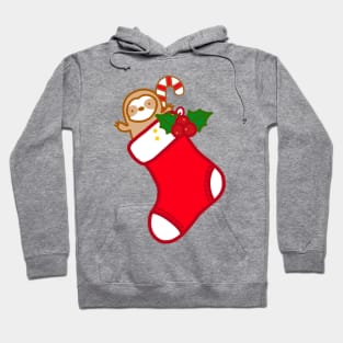 Cute Christmas Stocking Sloth Hoodie